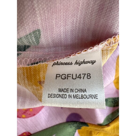 Modcloth Princess Highway Size 8 Pink Fruit Print Short Sleeve Top NWT - Picture 11 of 12